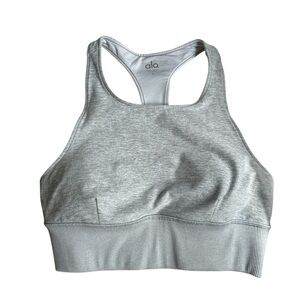 ALO Yoga Gray Racerback Sports Bra Intimates
